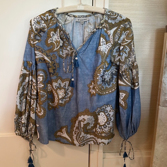 D’ASCOLI Print Blouse - Picture 1 of 5